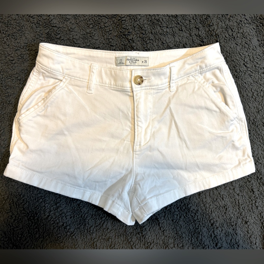 NWOT - Abercrombie & Fitch High Waist White Shorts